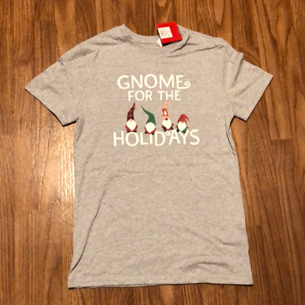 Wondershop Mens Gnome For The Holidays T-Shirt Size Small Gray